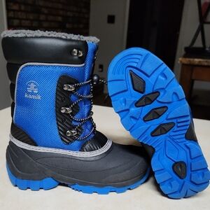 Kamik Blue and Black Rain & Snow Boots with Insulated Waterproof Design